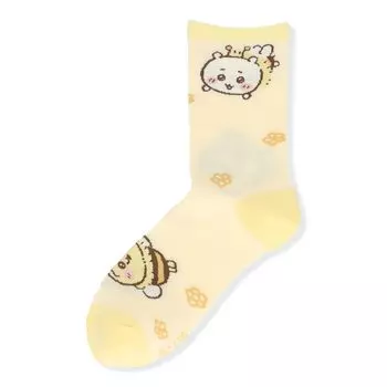 Chikawa Hachiware Rabbit Hachi All Over Pattern Mesh Crew Length Socks Socks Character 03197011 Hachi Mesh [Naigai] Women s 3197011-224-41 41.