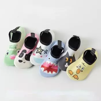 Child Beach Shoes Baby Soft Floor Indoor Slipper Snorkeling Swim Socks Boys Girls Anti-Slip Home Barefoot Kids Slippers Sneakers 22-23insole13.5cm зелёный