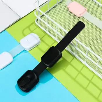 Child Safety Cabinet Strap Locks Baby Proofing Adhesive Latches for Kids Drawer Cupboard Dishwasher Fridge Oven Door No Drill коричневый