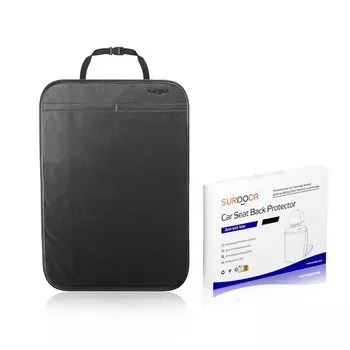 Child Seat Cover Kick Guard PU Leather Protective Mat Car Seat Cover Kick Prevention Pad Seat Protection Seat Protector Anti-Slip Black