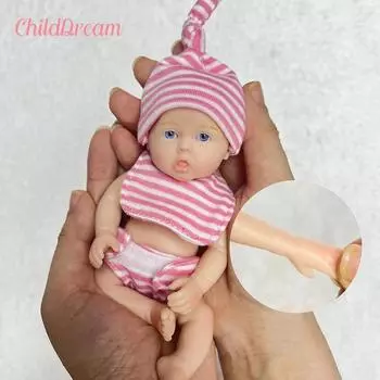 ChildDream 15 см Твердая силиконовая мини-кукла реборн всего тела Близнецы Эластичная растягивающаяся кукла-симулятор ладони Маленькие милые детские куклы для детей Playmate Toy