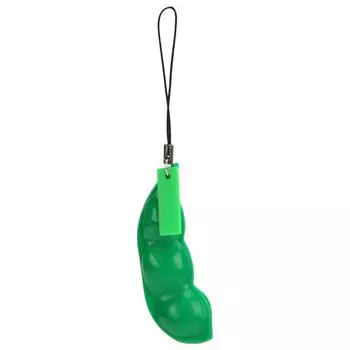 Children Adult Cute Pea Keychain Portable Anxiety Stress Relief Squeeze Bean ToyPea Pod with Chain