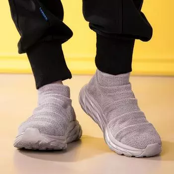 Children Autumn and Winter new style fashion comfortable breathable non-slip one pedal fly weaving shoes 28 чёрный