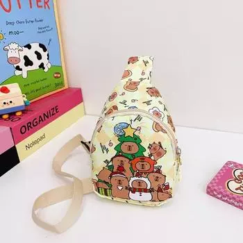 Children Capybara Printing Crossbody Bag Cartoon Casual Outdoor Bag Shoulder