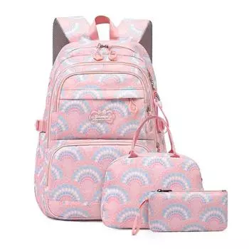 Children New Backpack Girls Primary Schoolbag Students Fashion Schoolbags Kids Large Capacity Backpack 3pcs Sets Waterproof Bags