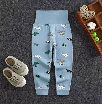 Children s 100% Cotton Autumn Pants, High-waisted Belly-protecting Pants, Baby Pants with Open Crotch, Boys and Girls Undershirts and Sleep Pants 73cm