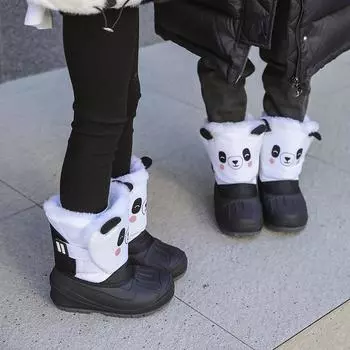 Children s Autumn and Winter Warm Mid-calf Boots Warm Waterproof Cold Anti-skid Snow Boots 34