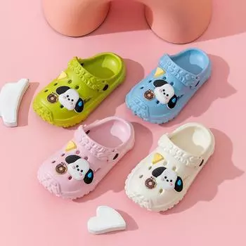 Children s bag head hole shoes girls slippers 2024 new cartoon non-slip outdoor wear cool slippers household non-slip 2425 белый