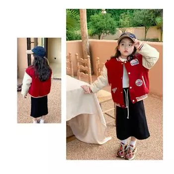 Детский бейсбольный костюм для мужчин и девочек, а также хлопковая куртка для маленьких, средних и больших детей на осень и зиму, хлопковая одежда для малышей, зимняя одежда 100cm темно-синий