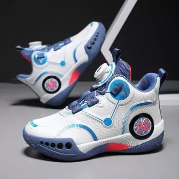 Children s basketball shoes 2025 autumn and winter boys actual combat training shoes medium and large children s non-slip velvet thickened running 31