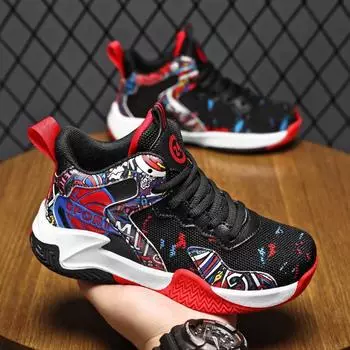 Children s basketball shoes spring and summer 2025 new breathable mesh boys sports shoes primary school students training basketball shoes 31