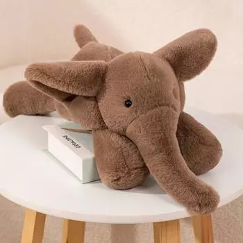 Children S Bed Cuddle Soothing Elephant Doll Cute Baby Elephant Plush Doll Throw Pillow Rag Doll Birthday Gift Doll 45cm коричневый