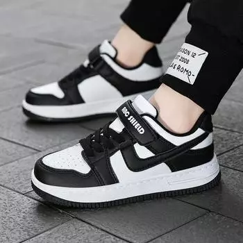 Children s board shoes boys and girls shoes Putian shoes autumn new leather waterproof primary school students casual sports shoes versatile 28