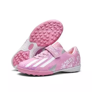 Children s broken nails Velcro football shoes boys long nails training medium children girls short nails lawn training competition shoes 30