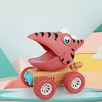 Children s Cartoon Elastic Dinosaur Pull Back Car 3-9 Years Old Boy And Girl Toy