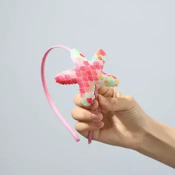 Children s cartoon starfish headband summer seaside sweet headband cute fish scale pressure hair thin headband accessories