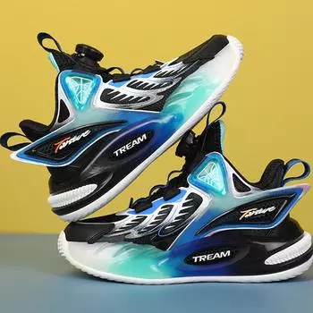 Children s Casual Shoes Low Cut Rotating Buckle Running Shoes Waterproof Wear-resistant Shock-absorbing Sports Shoes for Kids 28