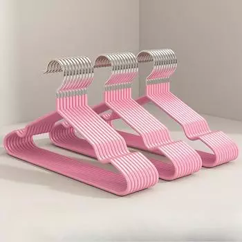 Children s Clothes Hangers Scratch-free and Anti-slip Baby Clothes HangersHousehold Clothes Hangers 10pcs розовый