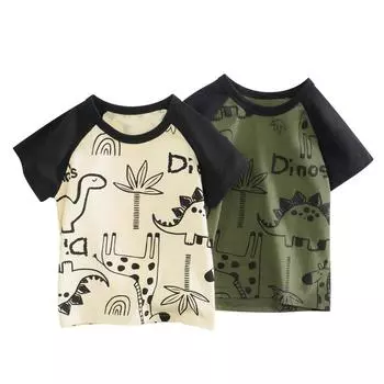 Children s Clothing Boys Short Sleeved Summer New Cartoon Horror T-shirt Children s Shoulder Top 90cm