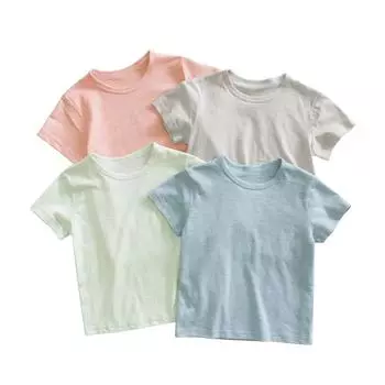 Children s Clothing Summer Children s Short Sleeved T-shirt Boys Baby Clothing Bamboo Knot Solid Color 90