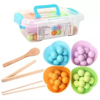 Children S Concentration Training Clip Beads Ball Marbles 3-6 Years Old Boys And Girls Teaching Aids Parent-Child Interaction