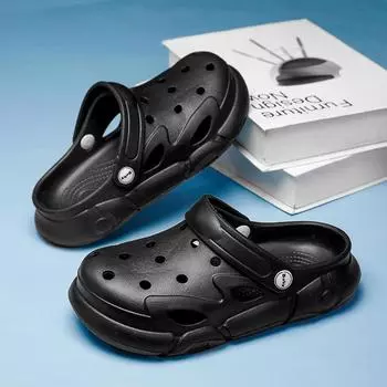 Children s cool slippers girls summer middle and small children baby indoor soft bottom non-slip cartoon little boy bag head hole shoes 24-25