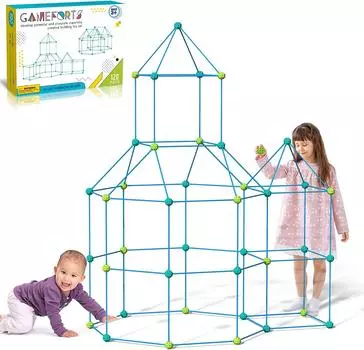 Children s DIY building Castle Beading Tent Toy Stem Large Building Blocks Game House Indoor And Outdoor Toys For Kids Gift