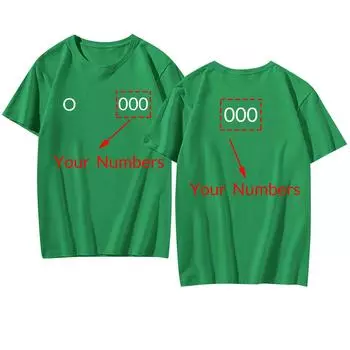 Children s Diy T-shirt Casual Loose Printed Round Neck Pullover Short Sleeve Top 100 зелёный