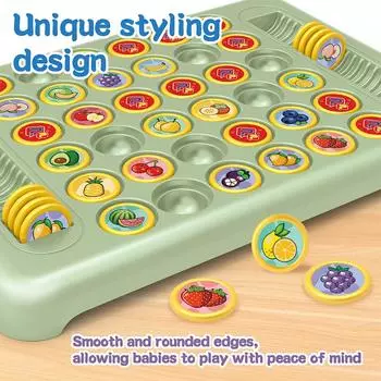 Children s flip chess parent-child interactive battle tabletop game, focus training, memory chess puzzle toy Board Games Gift зелёный