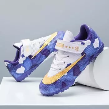 Children s football shoes 2025 new primary school girls training Velcro Falcon broken nails boys sneakers 31