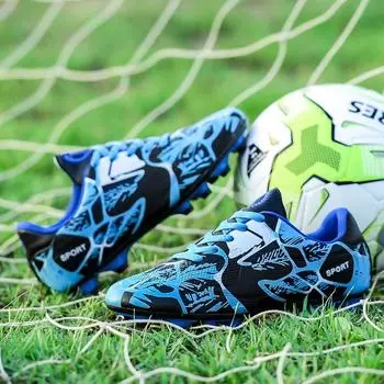 Children s football shoes boys low-top leather spikes broken nails boys children adolescents adult training sports shoes 31