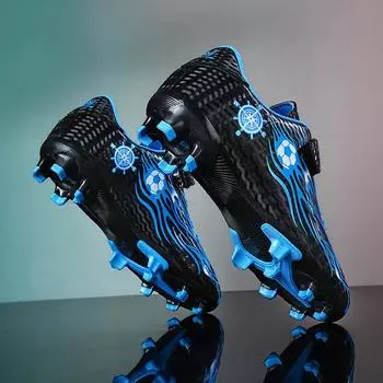 Children s football shoes boys Velcro broken nails sports and leisure professional training shoes spikes grass actual combat shoes women 28 белый