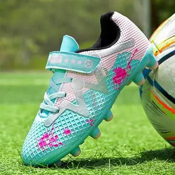 Children s football shoes spikes boys Velcro TF broken nails boys elementary school sports training shoes girls shoes 28