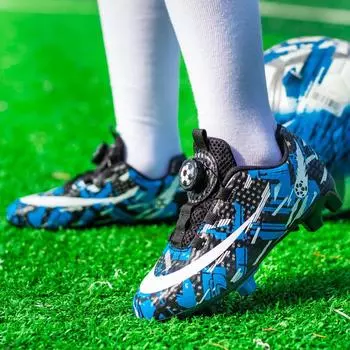 Children s football shoes TF broken nails boys primary and secondary school students professional training shoes rotating button breathable foo 28