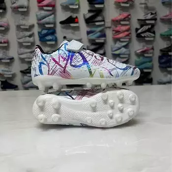 Children s football shoes Velcro primary school students professional training long spikes artificial turf camouflage broken nails football shoes 28