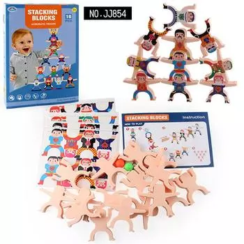 Children S Hercules Stacking Music Building Block Parent-Child Stacking High Game Balance Stacking Arhat Indoor Decompression Toy 18*3.5*26.5cm