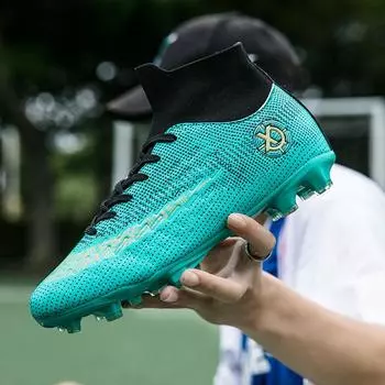 Children s high-top socks, football shoes with broken nails TF nails, training shoes, youth middle school students, football game shoes 35