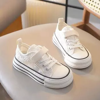 Children s little white shoes net shoes girls new breathable mesh casual boys shoes board shoes classmates 29 yards/inner length 19cm