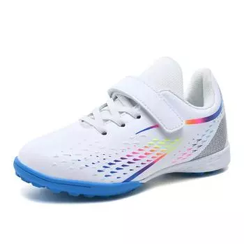 Children s new football shoes youth Velcro men s and women s anti-skid professional broken nail training sports shoes 29