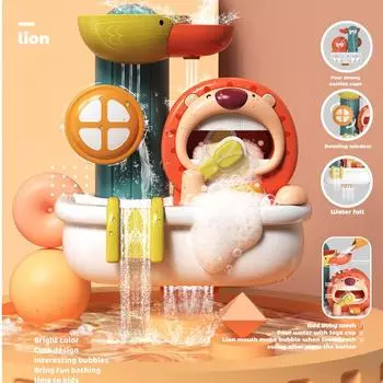 Children S Play House Baby Water Bath Bubble Rotation Music Parent-Child Large Early Education Interactive Toy Set