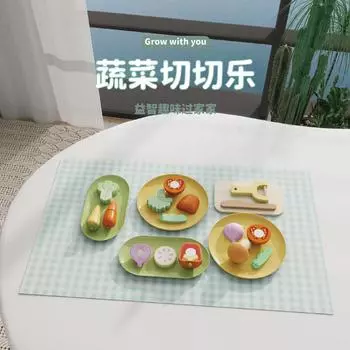 Children s Play-in-the-Family Simulation Wooden-cutting Fruit And Vegetable Cutting Board Plane Kitchen Toy красный