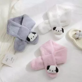 Children S Rabbit Fur Scarf Super Cute Soft Girl Girl Fleece Thickened Cartoon Foreign Style Scarf Kindergarten Baby