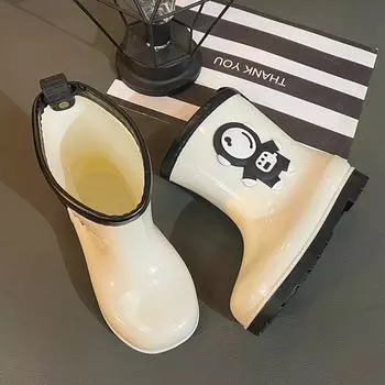 Children s rain shoes, large and medium-sized children s rain boots, non-slip and lightweight cartoon children s men s and women s baby children s 16.cm [26 yards]