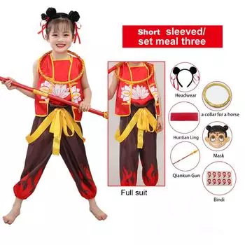 Children s Role-play 6-piece Set Party Cosplay Costume 100 красный