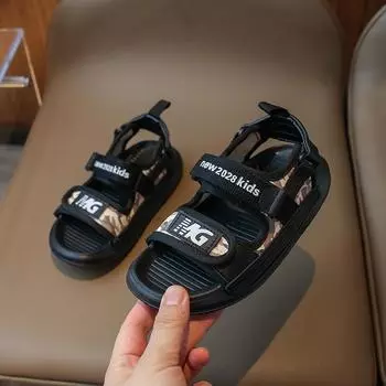Children s sandals 2024 summer new boys and girls beach sandals breathable casual sports men s treasure summer shoes 27 бежевый