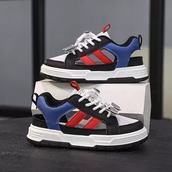 Children s sandals summer new frame shoes hollow running sneakers men s and women s middle-aged and older children s breathable beach shoes 31 бежевый