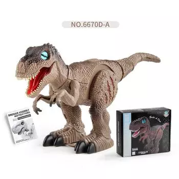 Children S Science And Education Educational Assembly Diy Balong, Electric Walking Dinosaur Model Ornament Joint Movable Toy