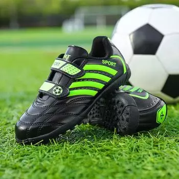 Children s shoes Boys football shoes tf broken nails Middle and small children s low-top sports shoes Primary school students school competi 29 флуоресцентный зеленый