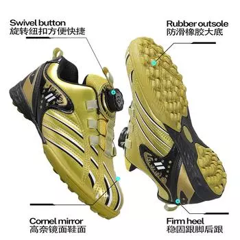 Children s shoes TF broken nails Velcro boys middle and older children s football shoes sports shoes lace-up grass game training shoes 30