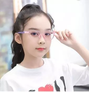 Children S Silicone Glasses Boys And Girls Anti-Blue Light Mobile Phone Computer Goggles Burst Glasses розовый